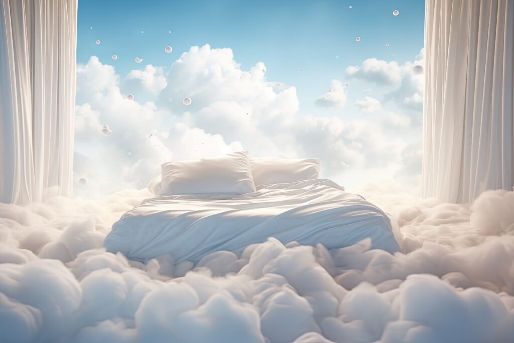 Bett in den Wolken